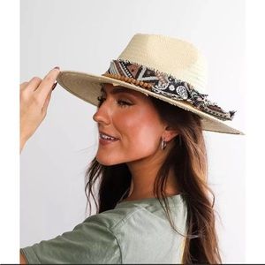 Madewell x Wyeth Straw Kassia Pattern Band Wide Brim Rancher Hat. Sold out!